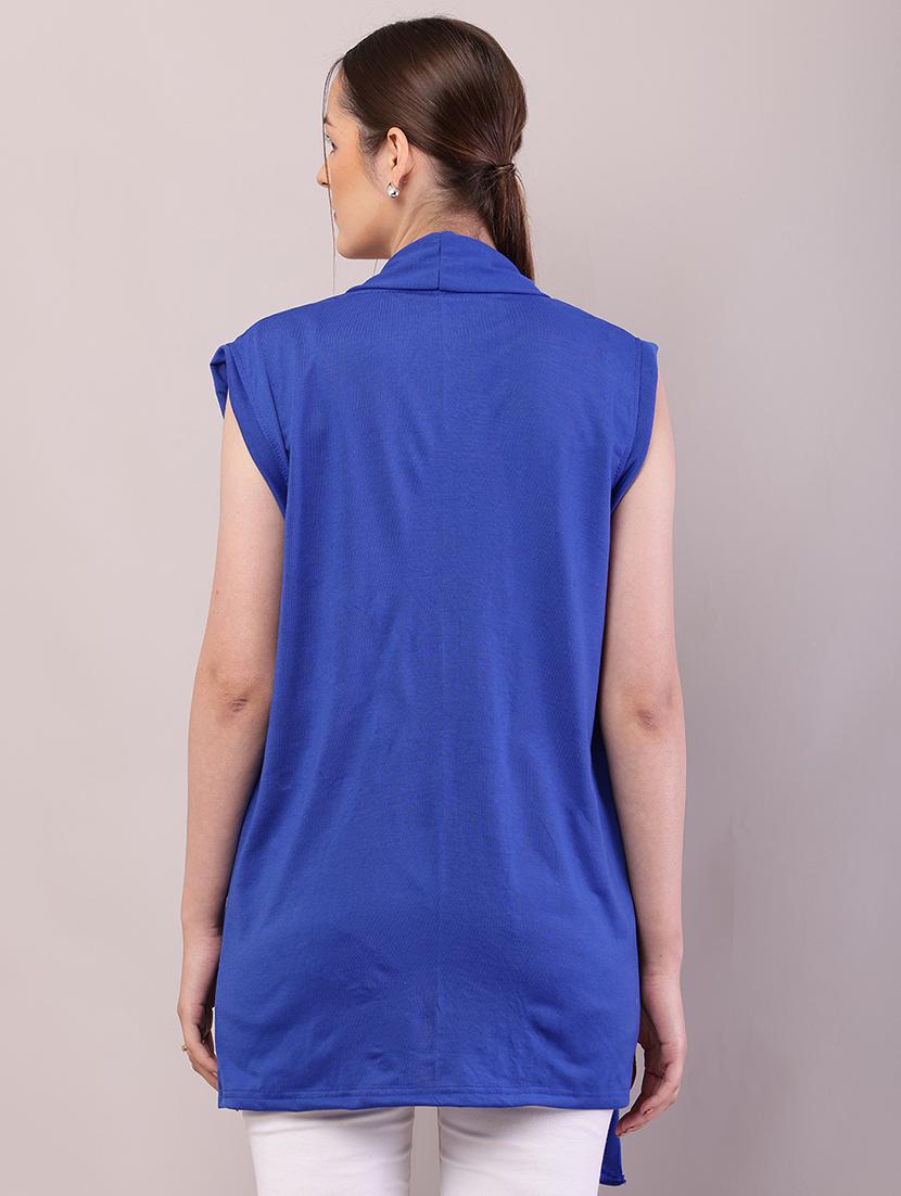 women solid asymmetric shrug - 21726465 - Standard Image - 3