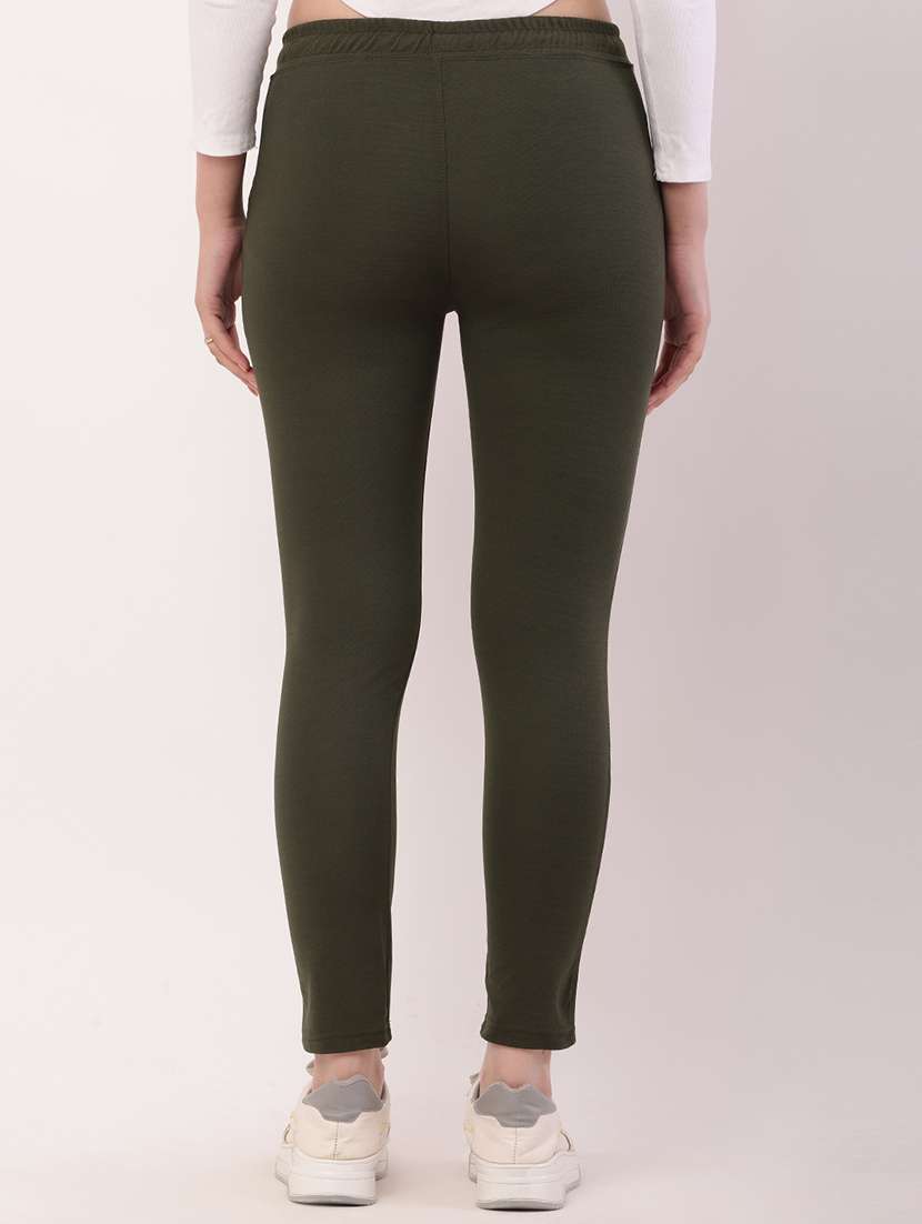 women solid mid rise track pant - 21727982 -  Standard Image - 3