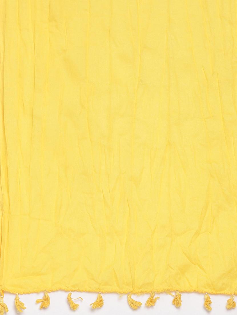 women yellow solid dupatta - 21727993 - Standard Image - 5