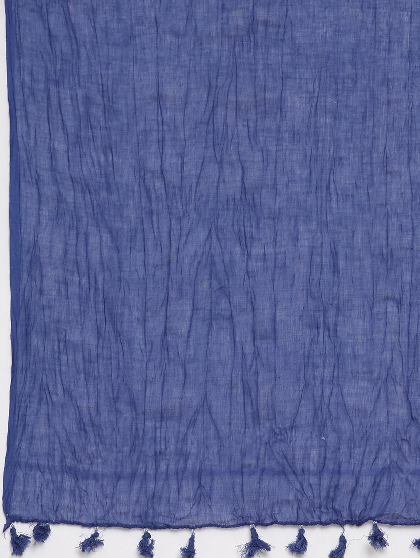 women blue solid dupatta - 21727994 - Standard Image - 5
