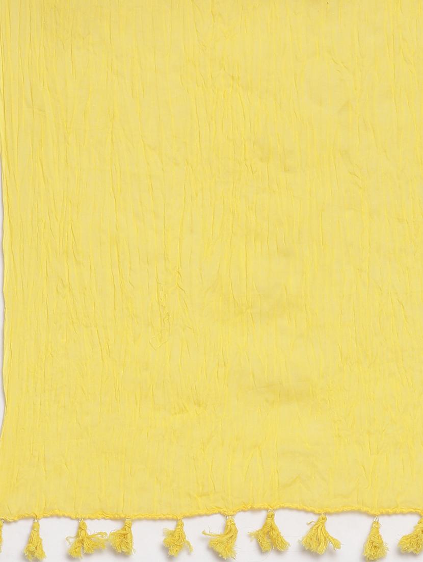 women yellow solid dupatta - 21727995 - Standard Image - 5