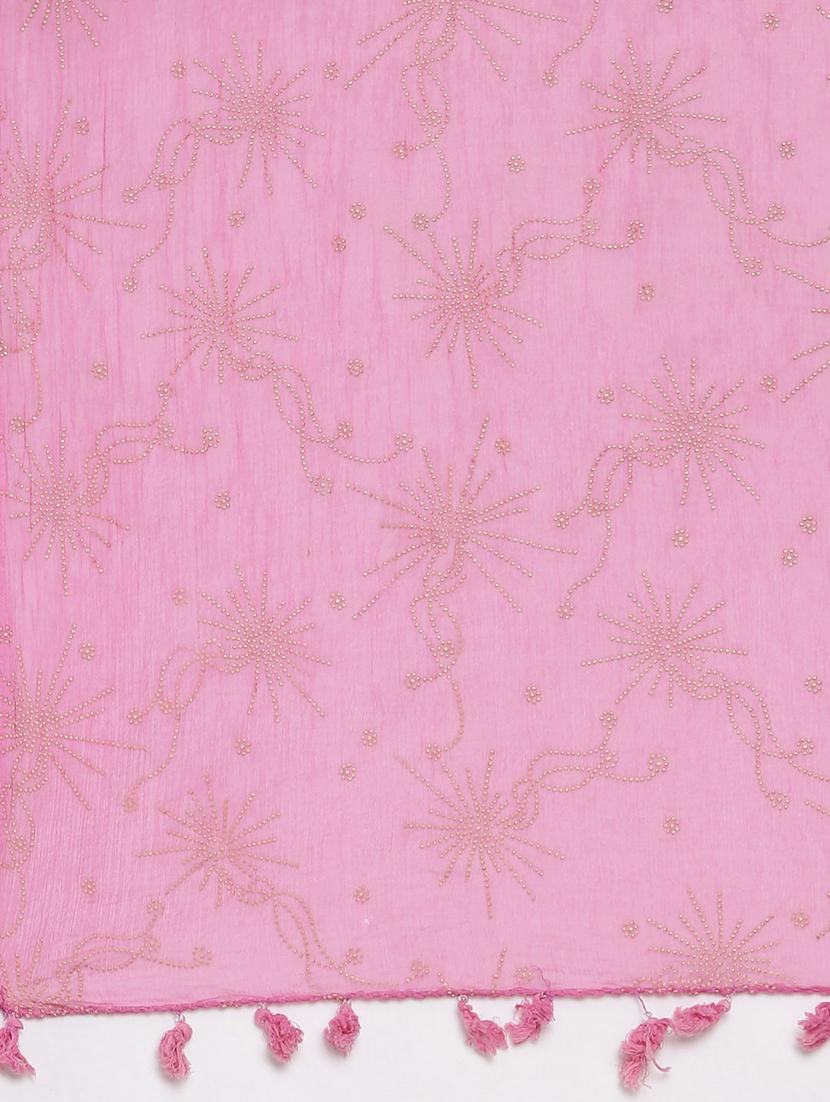 women pink embellished dupatta - 21727996 - Standard Image - 5