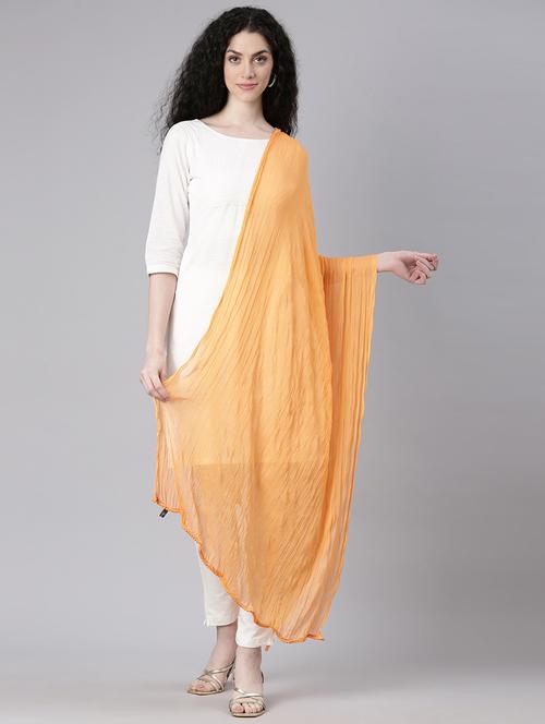women peach solid dupatta - 21727997 - Standard Image - 0