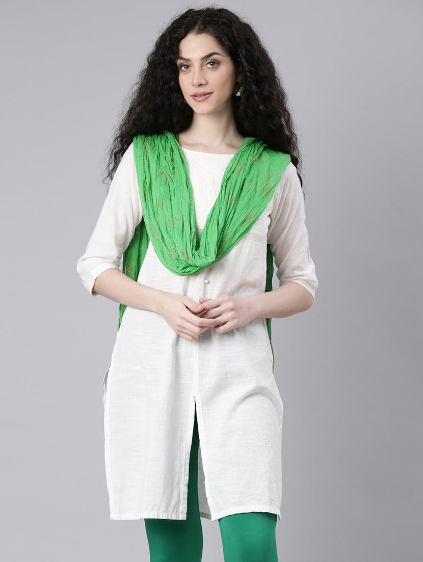 women green embellished dupatta - 21727999 - Standard Image - 3