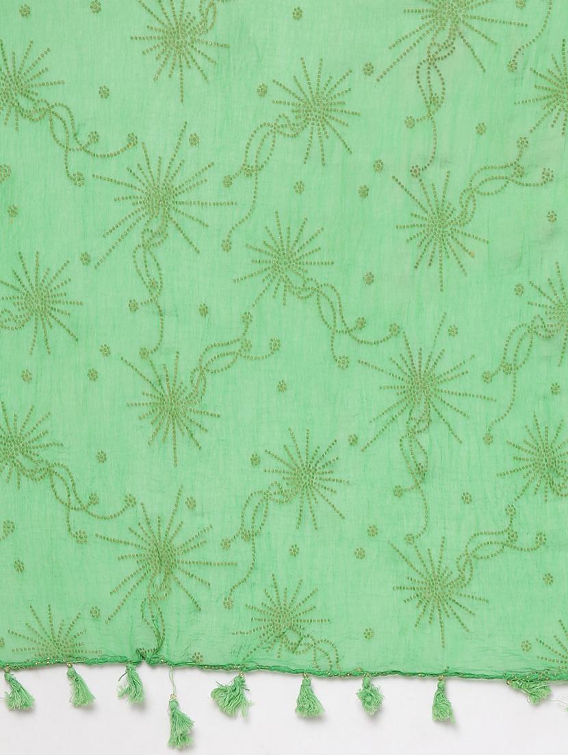 women green embellished dupatta - 21727999 - Standard Image - 5