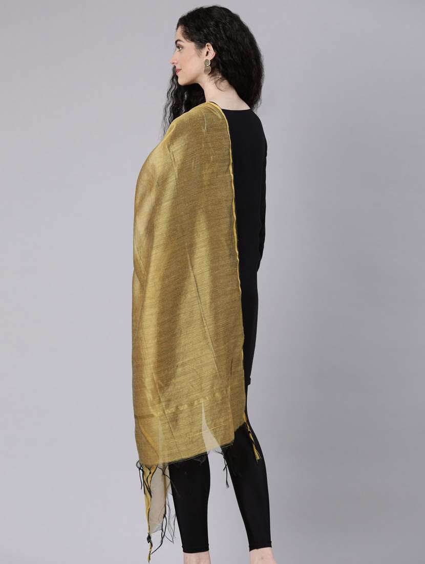 women mustard solid dupatta - 21728009 - Standard Image - 3