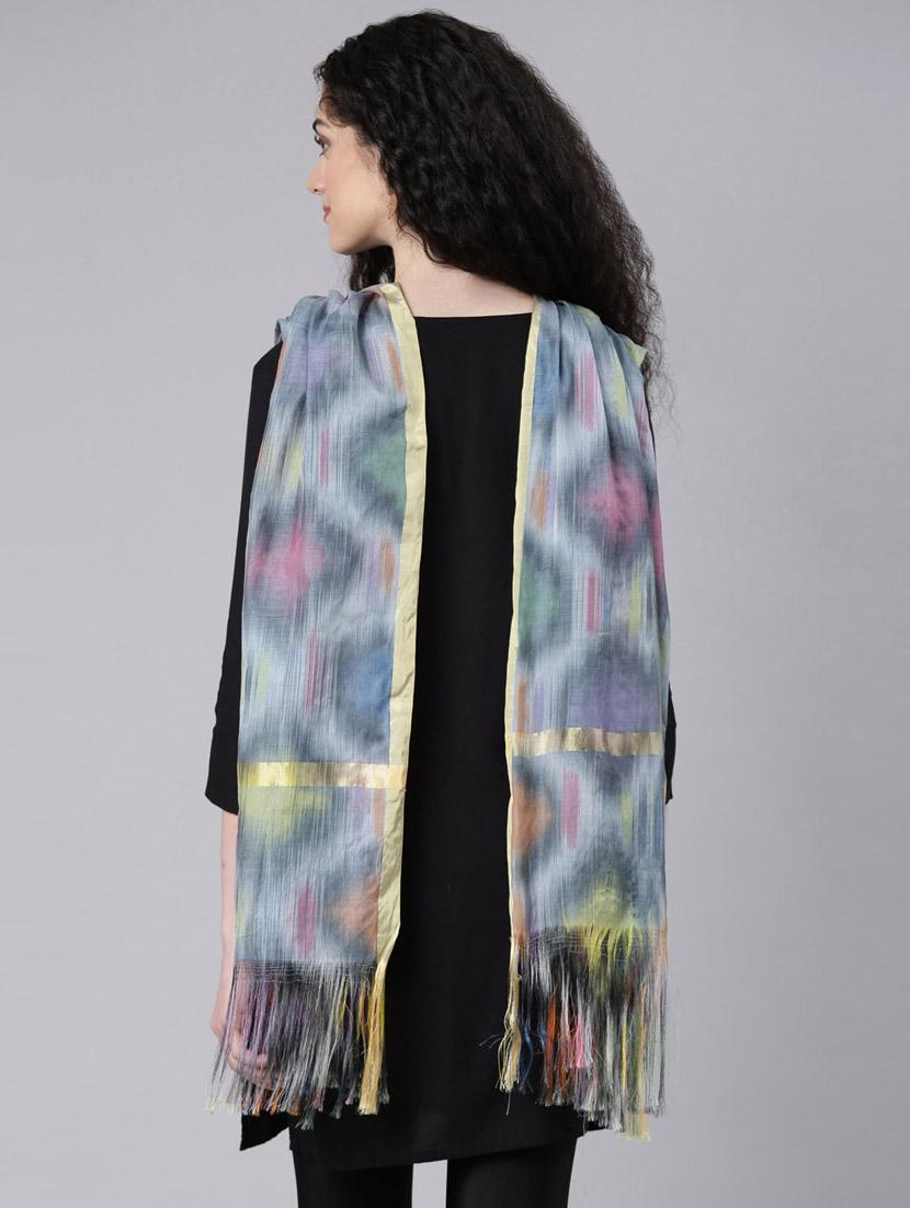 women blue printed dupatta - 21728010 - Standard Image - 3