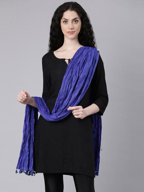 women blue solid dupatta - 21728014 - Standard Image - 0