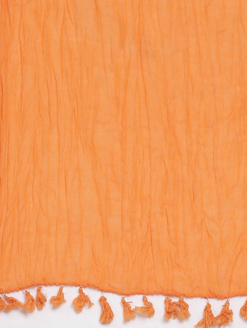 women orange solid dupatta - 21728015 - Standard Image - 5