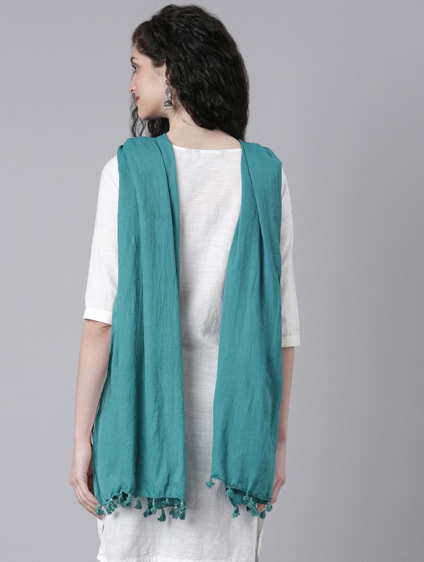 blue cotton dupatta - 21728027 - Standard Image - 3