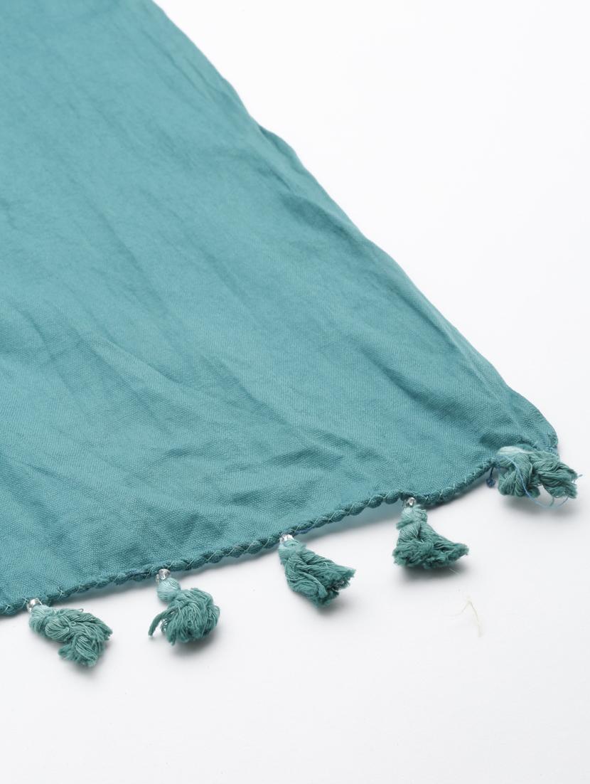 blue cotton dupatta - 21728027 - Standard Image - 5