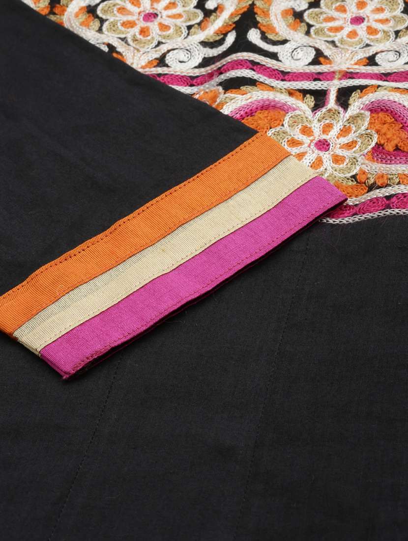 women black embroidered round neck anarkali kurta - 21728031 -  Standard Image - 5