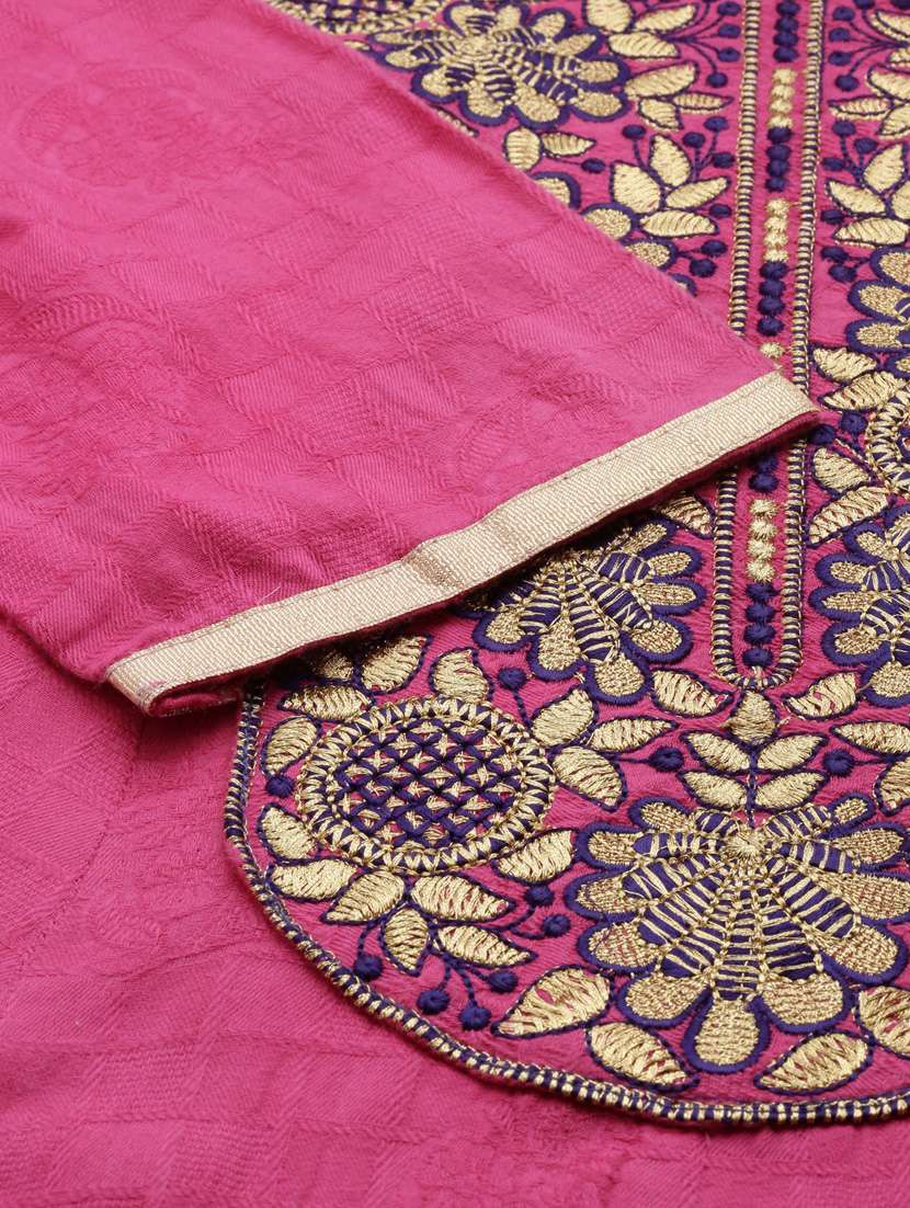 women pink embroidered round neck a-line kurta - 21728033 -  Standard Image - 5