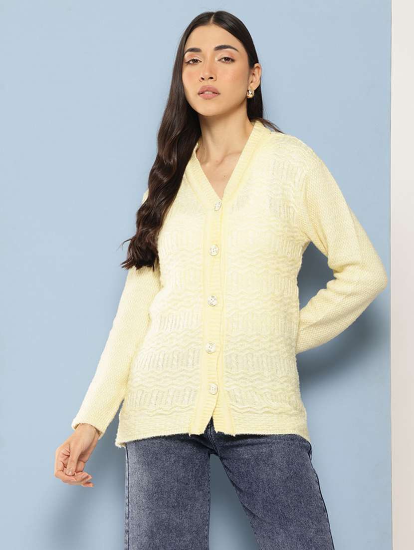 women long sleeves solid cardigan