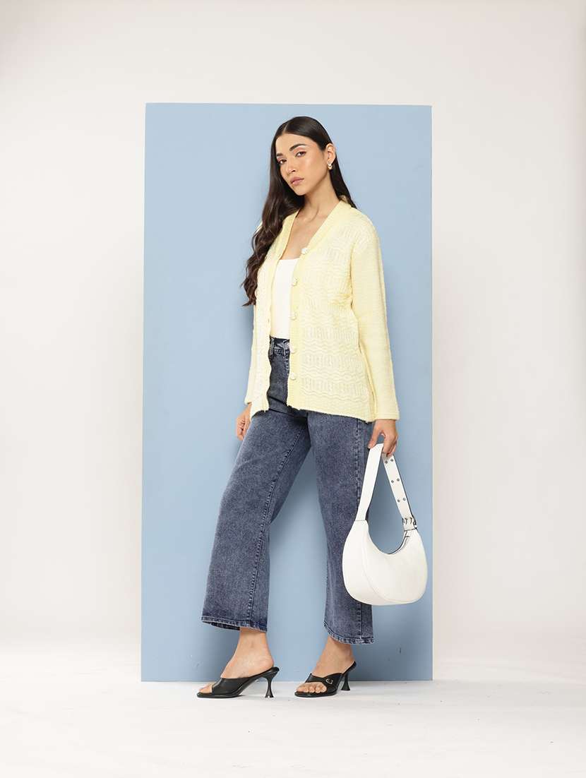 women long sleeves solid cardigan - 21728092 -  Standard Image - 3
