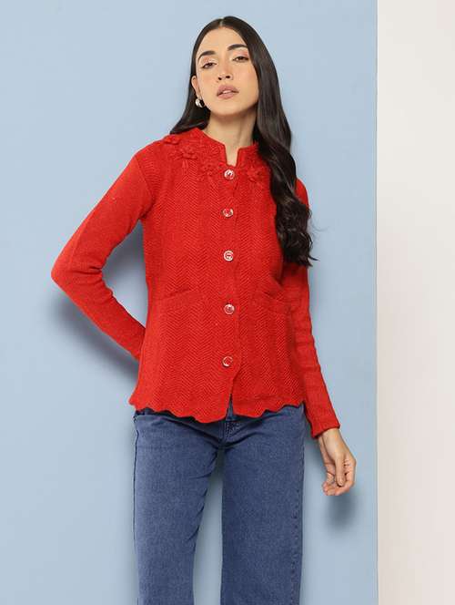 women long sleeves solid cardigan - 21728095 -  Standard Image - 0