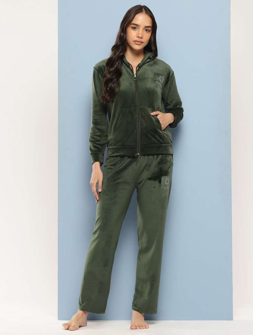 women hoodie and track pant co-ord set - 21728098 -  Zoom Image - 0