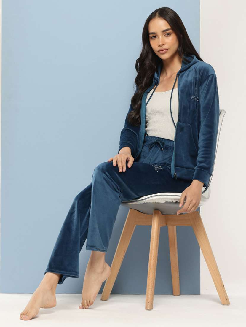 women hoodie and track pant co-ord set - 21728101 - Standard Image - 3