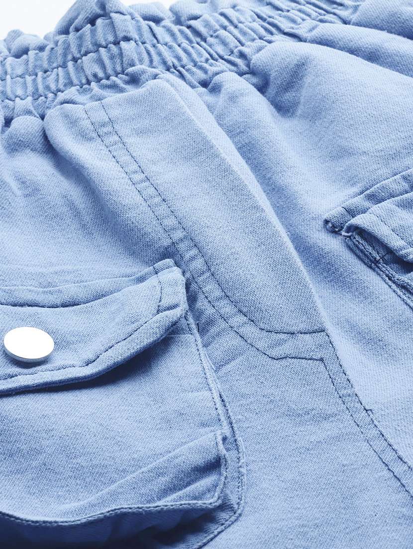 women solid crop top and jacket with jeans  - 21728108 -  Standard Image - 5