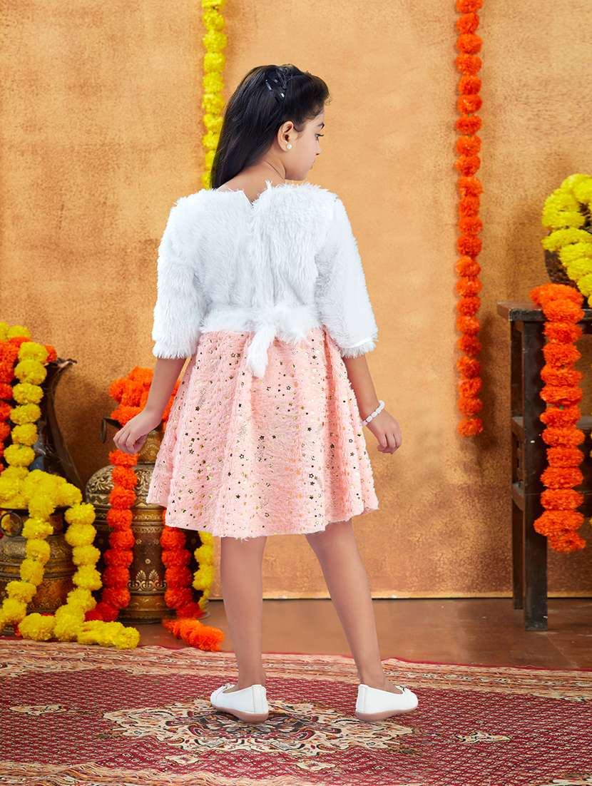 girls embellished round neck frock - 21728124 -  Standard Image - 3