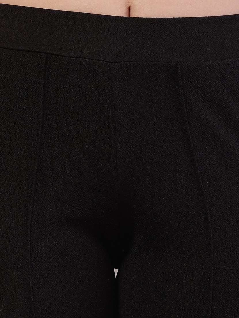 women solid mid rise straight trouser - 21728153 -  Standard Image - 5