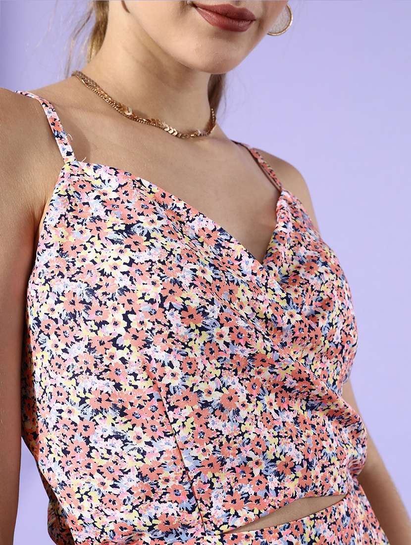 women floral print sleeveless a-line dress - 21728200 - Standard Image - 5