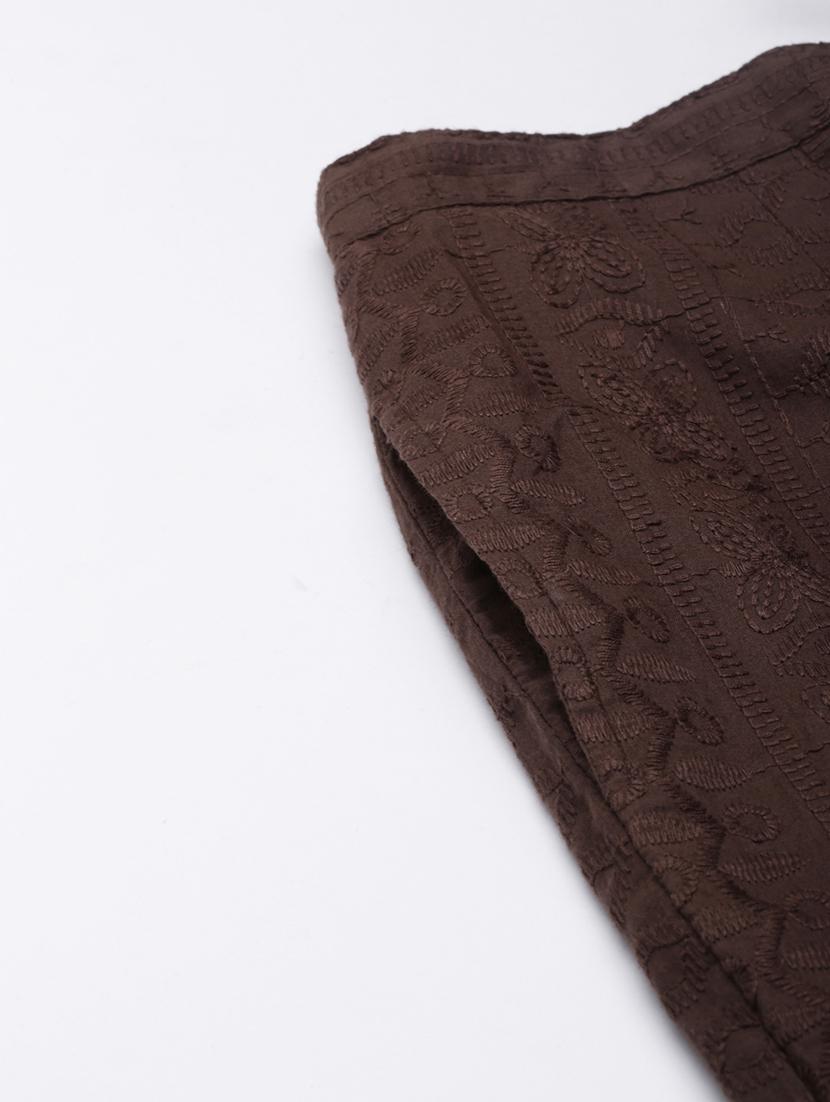 women mid rise embroidered tapered pant - 21728294 - Standard Image - 8
