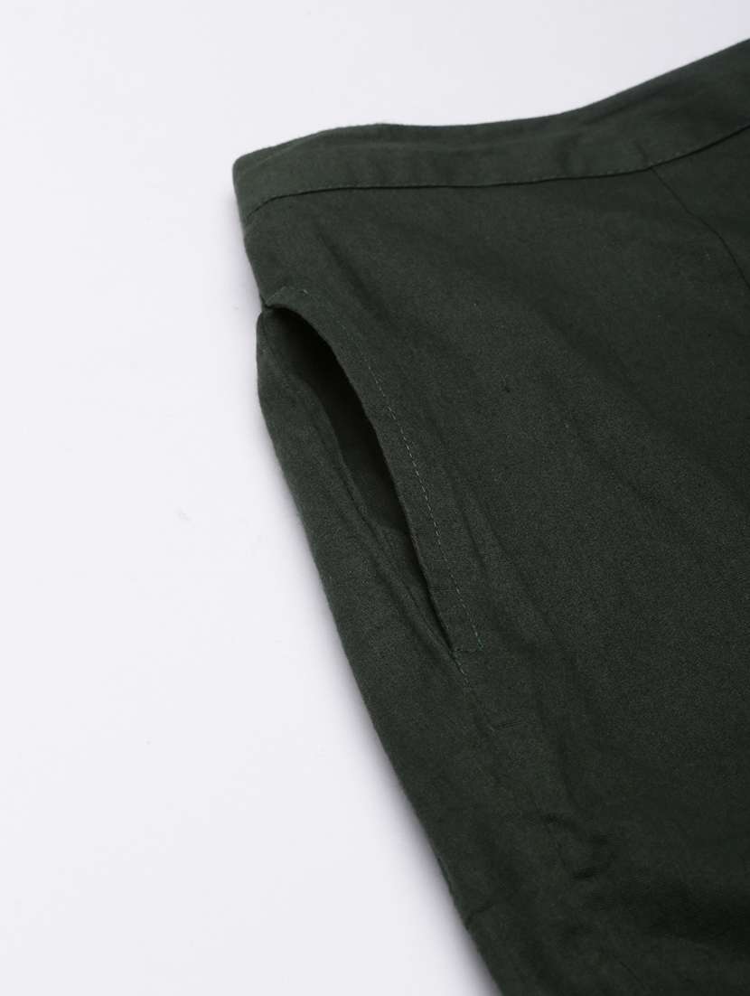 women mid rise solid cigarette pant - 21728297 -  Standard Image - 8