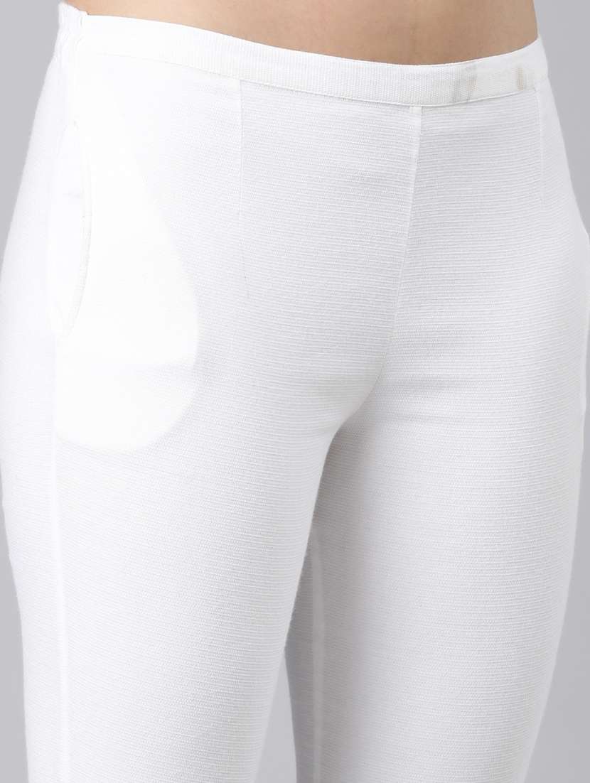 women mid rise solid cigarette pant - 21728303 -  Standard Image - 5