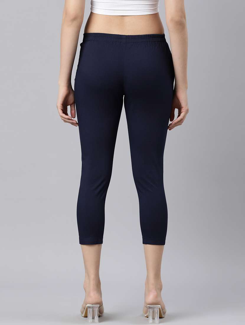 women mid rise solid cigarette pant - 21728304 -  Standard Image - 3