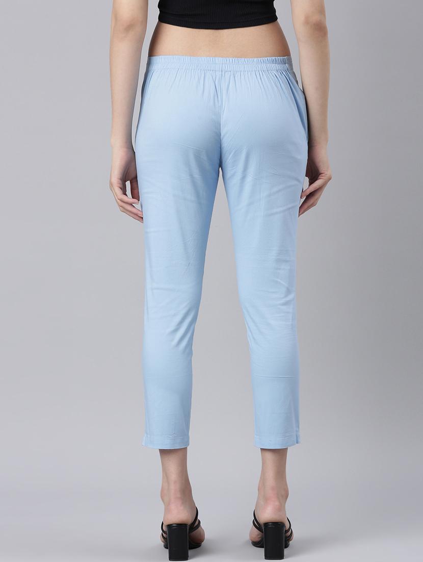 women mid rise solid cigarette pant - 21728305 - Standard Image - 3