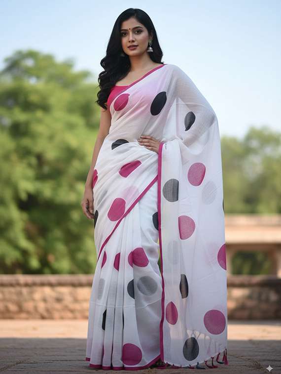 women printed casual wear saree with blouse - 21728380 -  Zoom Image - 0