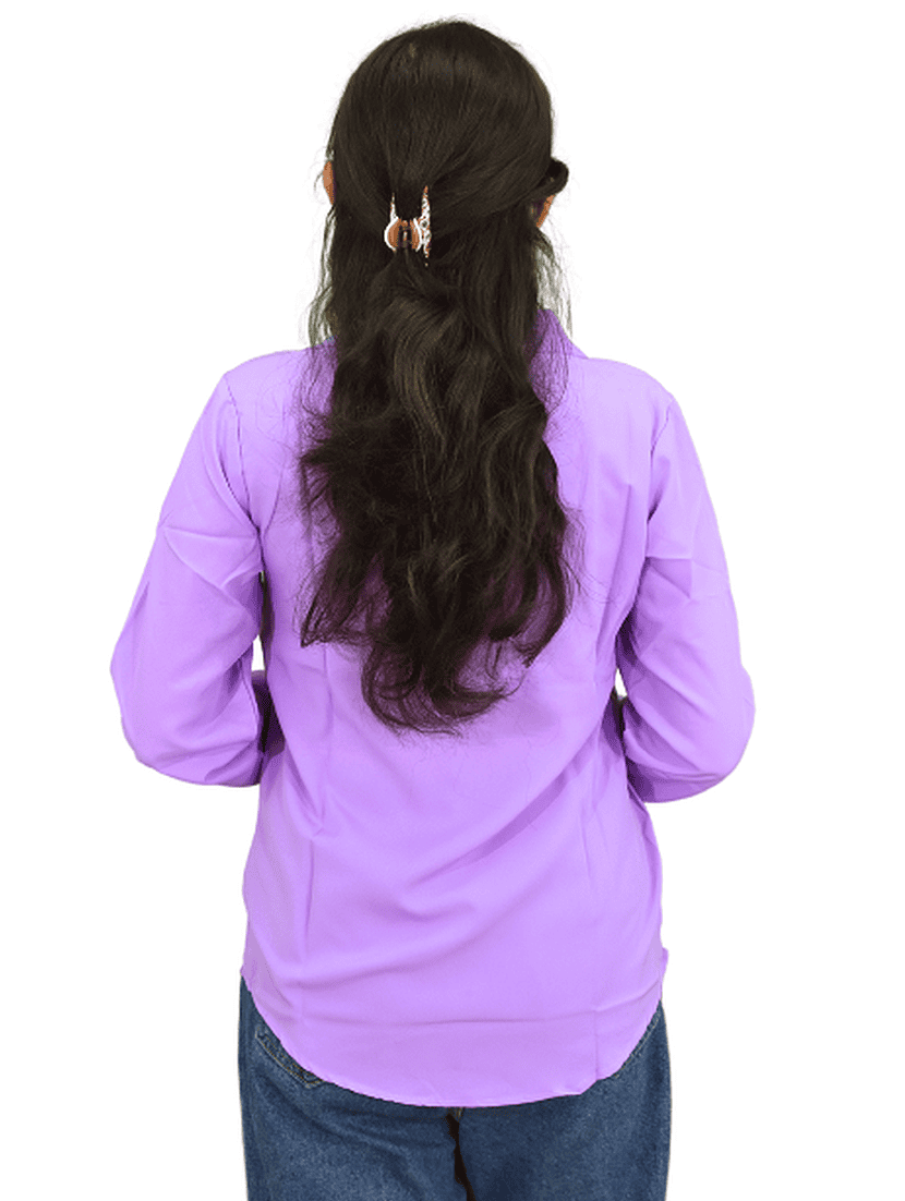 women solid long sleeve shirt - 21728414 - Standard Image - 3
