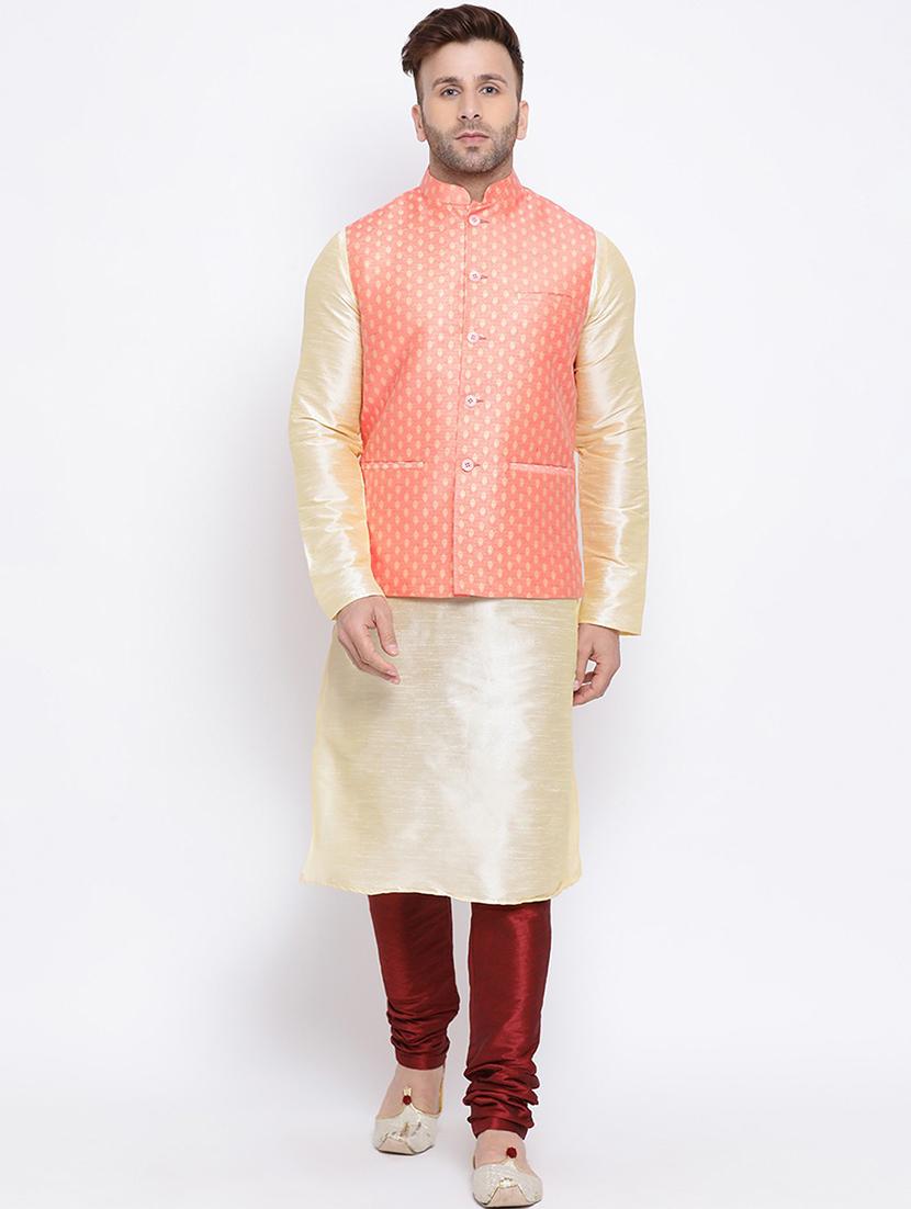 men self design kurta churidar with jacket - 21728473 -  Zoom Image - 0
