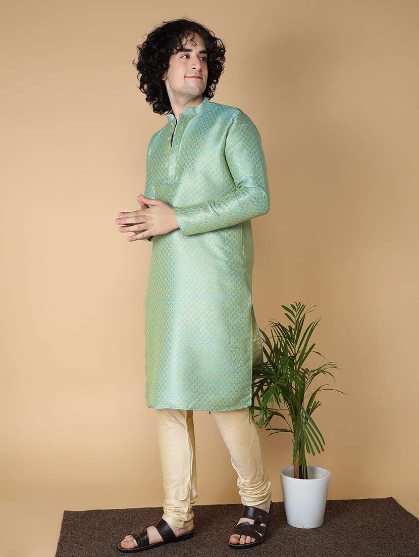 men self design kurta churidar ethnic wear set - 21728532 -  Zoom Image - 0