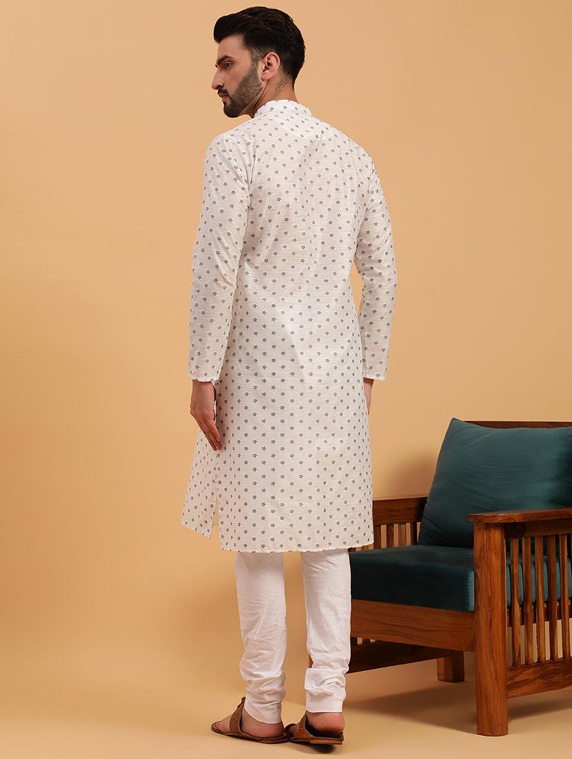 men long sleeve kurta churidar ethnic wear set - 21728713 - Standard Image - 3