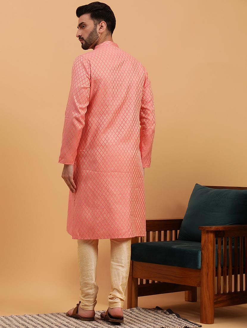 men long sleeve kurta churidar ethnic wear set - 21728725 - Standard Image - 3