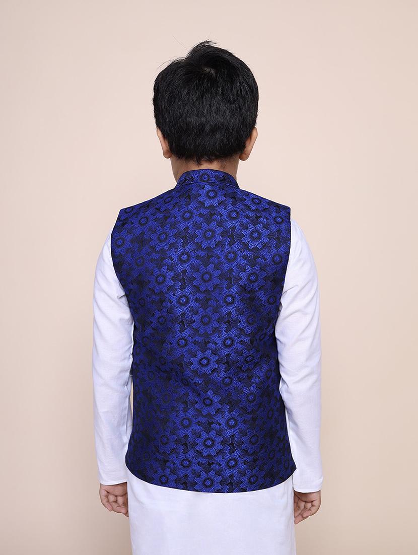 boys self design nehru jacket - 21728746 - Standard Image - 3