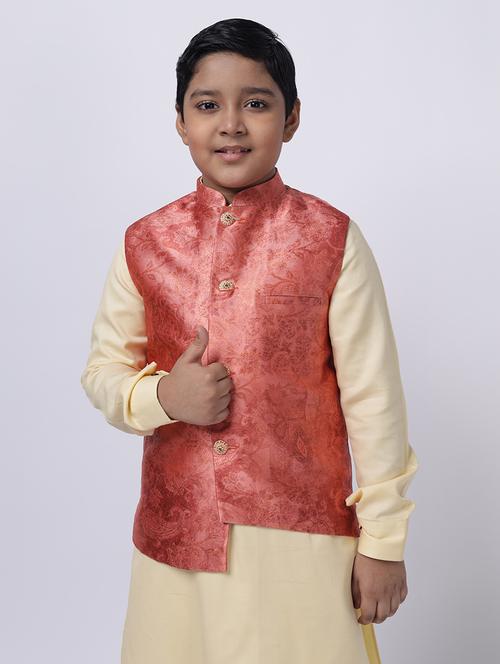 boys self design nehru jacket - 21728748 - Standard Image - 0