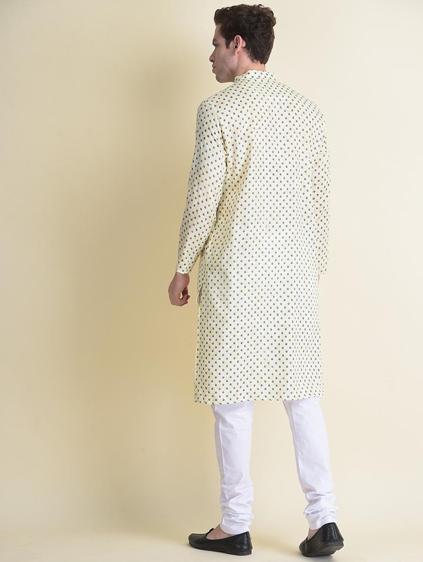 men printed kurta churidar ethnic wear set - 21728864 - Standard Image - 3