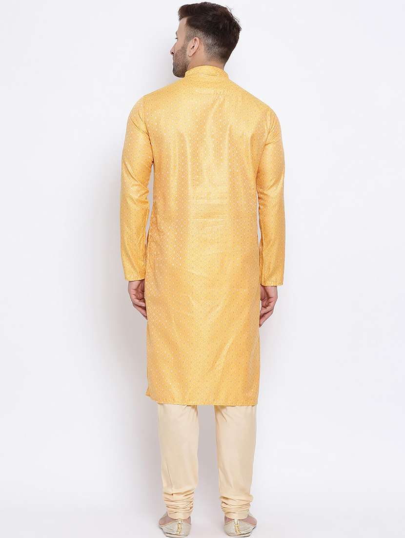 men self design long sleeve kurta  - 21728917 -  Standard Image - 3