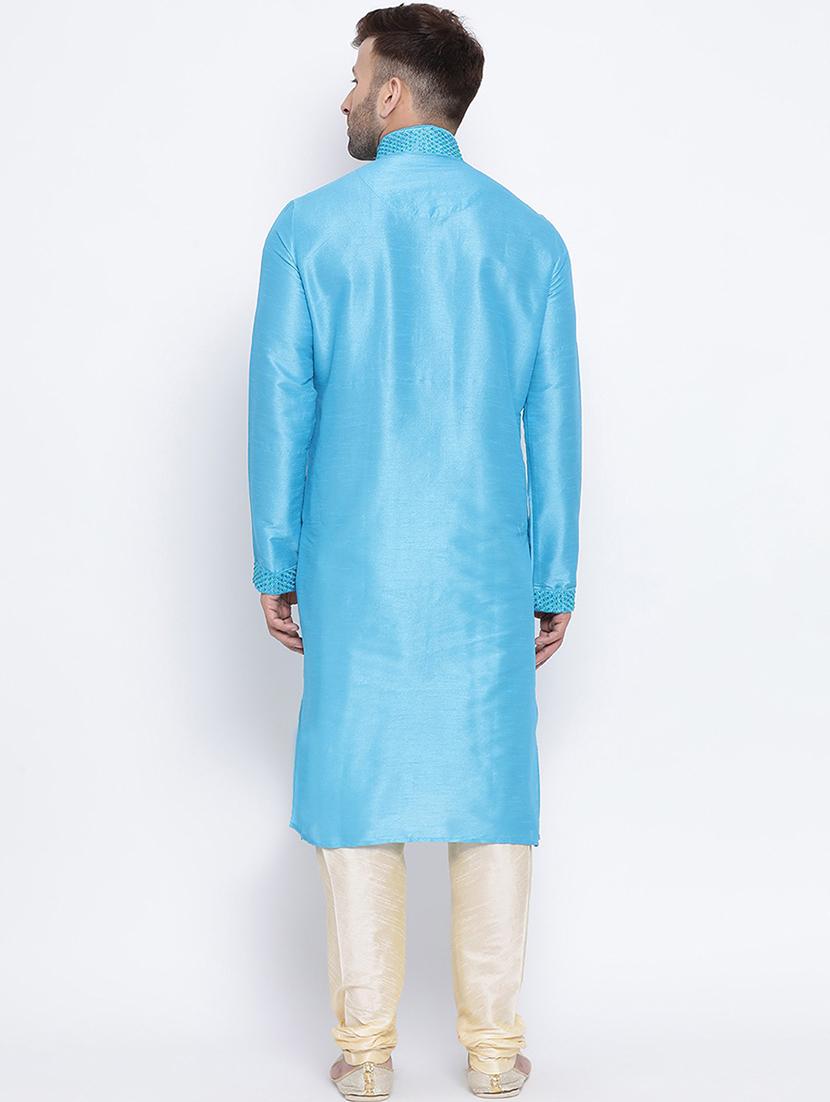 men self design long sleeve kurta - 21728921 - Standard Image - 3