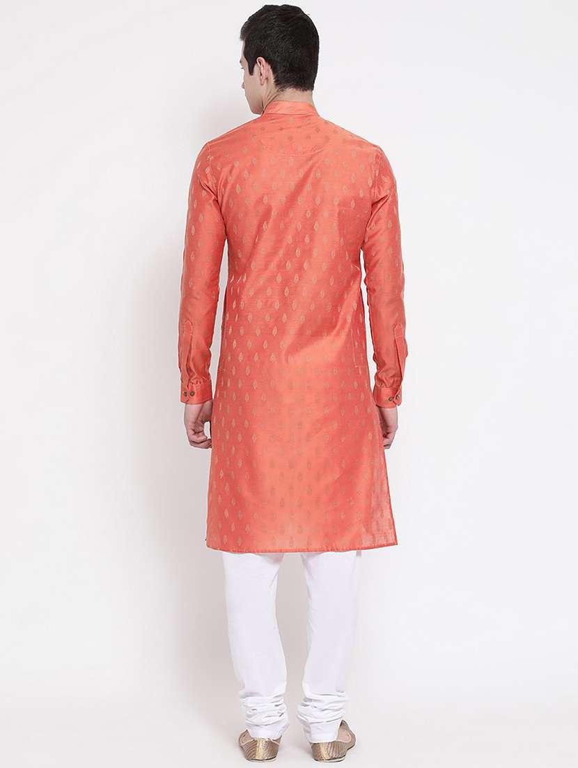 men self design long sleeve kurta - 21728922 - Standard Image - 3