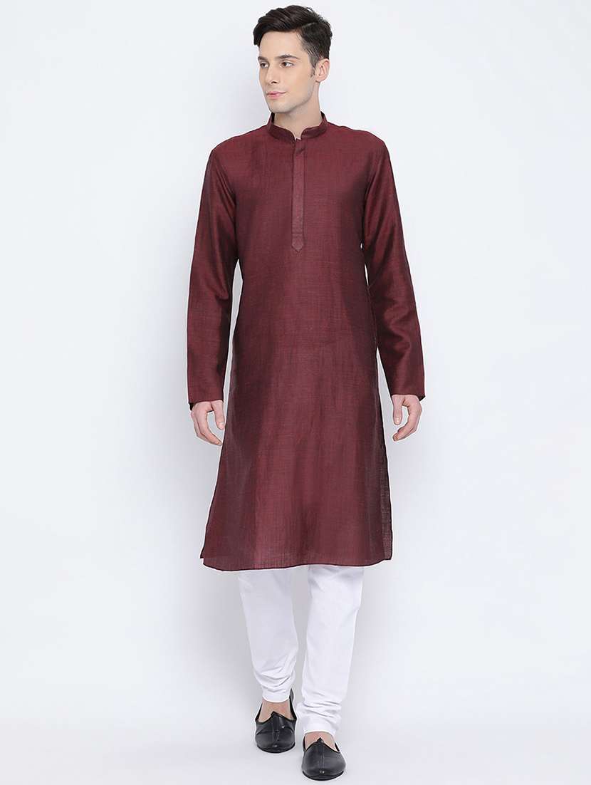 men solid mandarin neck kurta  - 21728934 -  Zoom Image - 0