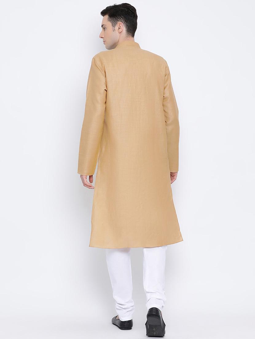 men solid mandarin neck kurta - 21728938 - Standard Image - 3
