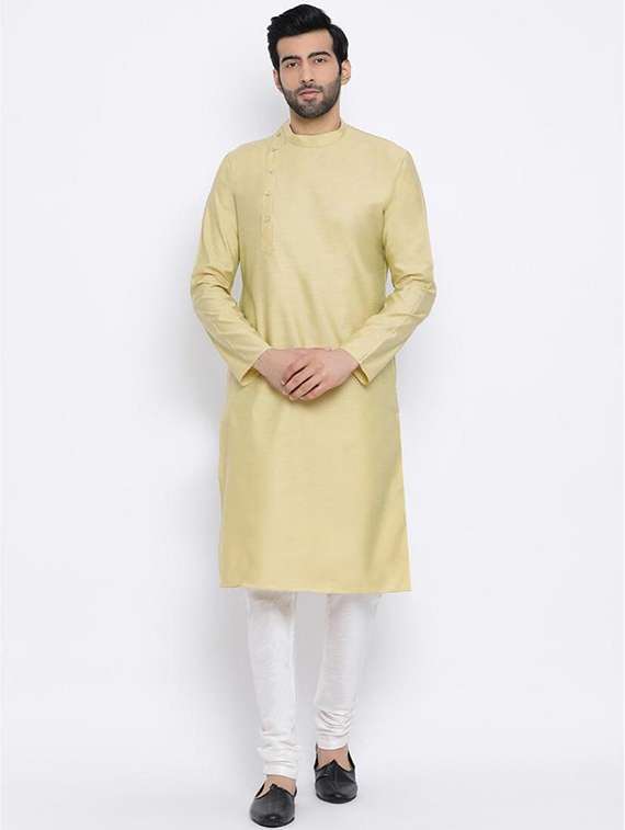 men solid overlap neck kurta  - 21728941 -  Zoom Image - 0