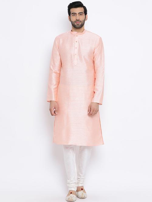 men solid mandarin neck long kurta - 21728958 - Standard Image - 0