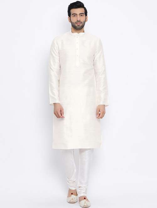 men solid mandarin neck long kurta - 21728962 - Standard Image - 0