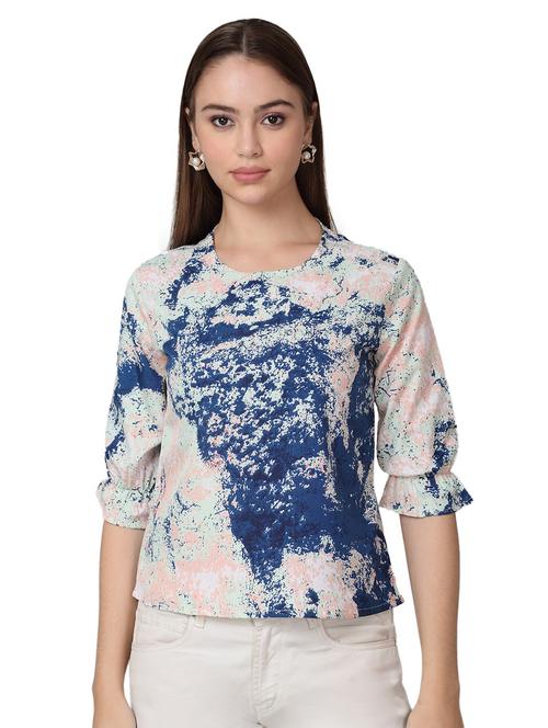 women printed round neck top - 21729164 -  Standard Image - 0