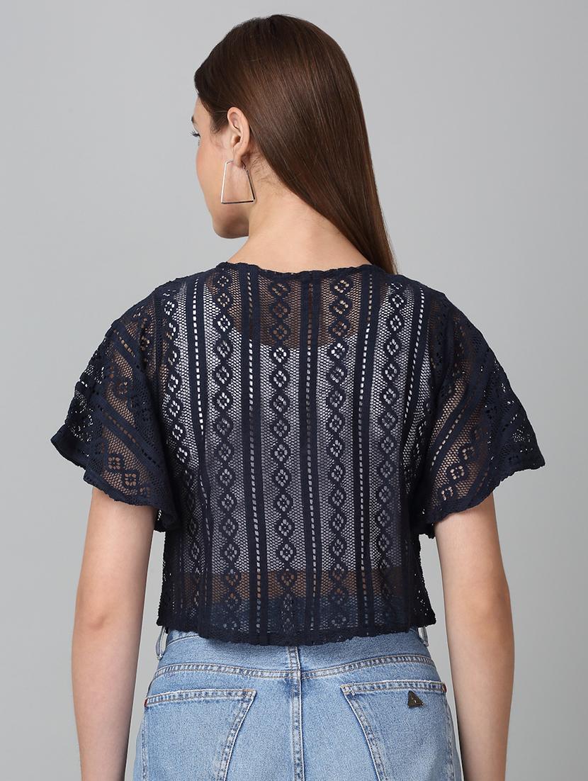 women self design regular shrug - 21729179 - Standard Image - 3